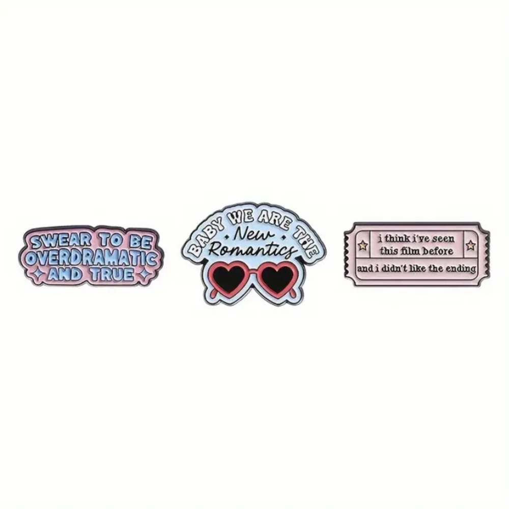 3X PINS EXILE, NEW ROMANTICS, LOVER - TAYLOR PINS